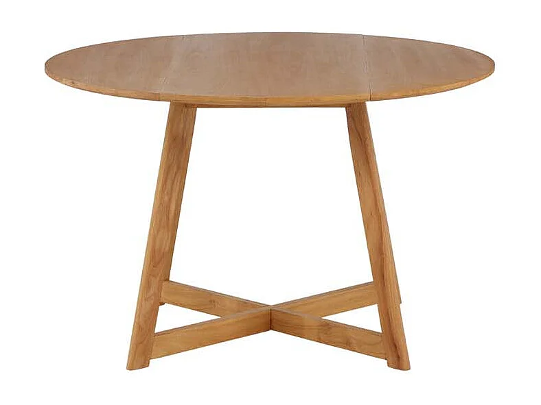 Yadikon table de salle à manger Ø120cm , extenstible avec plateaux supplémentaires chêne décor.