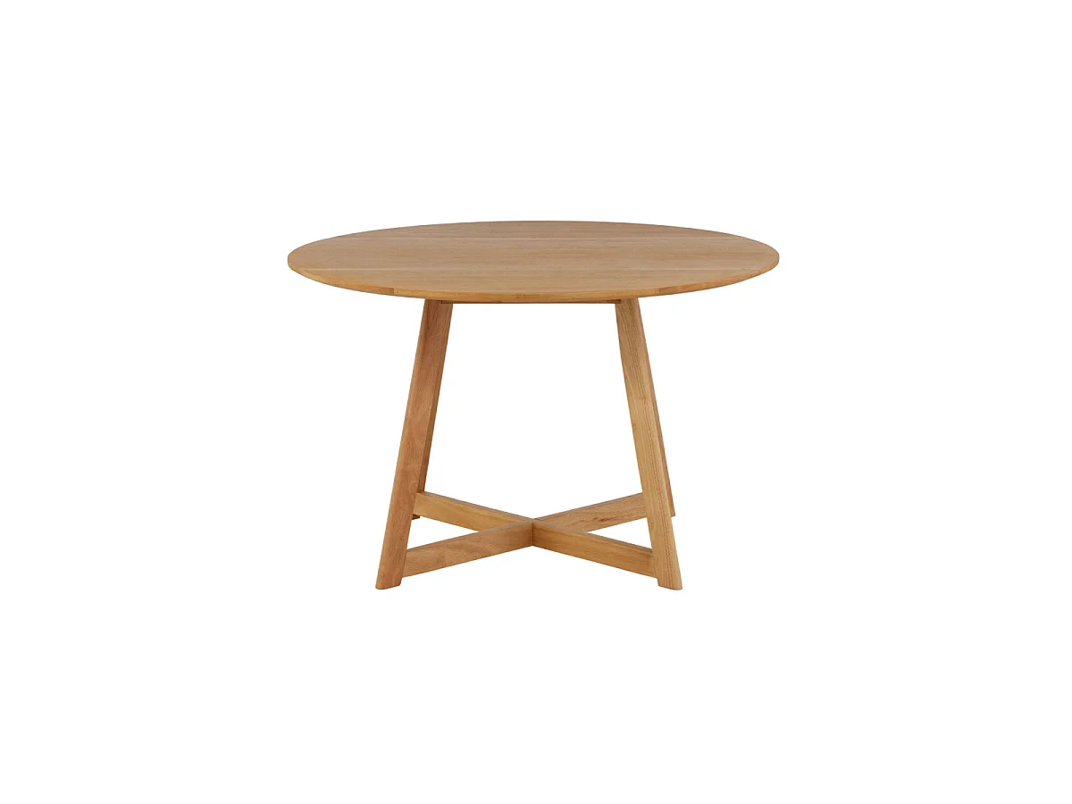 Table à Manger Ronde "Yakidon" 120cm Marron
