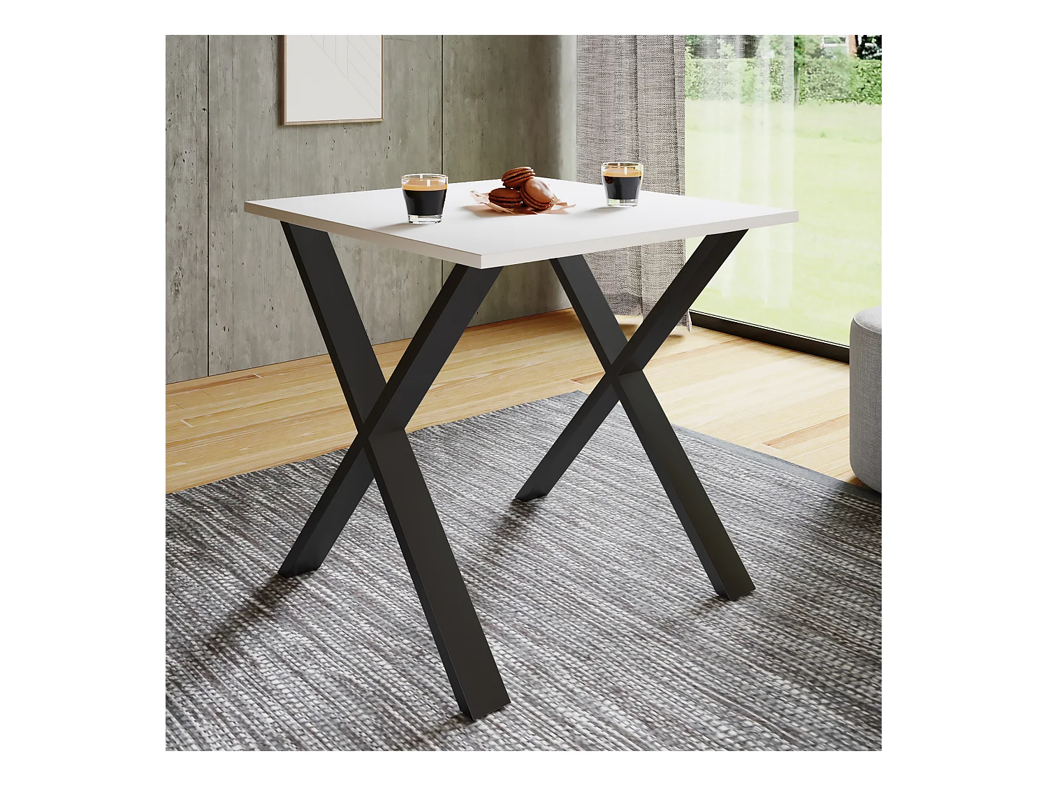 Premium Holz Esstisch Küchentisch Xona X 80x80