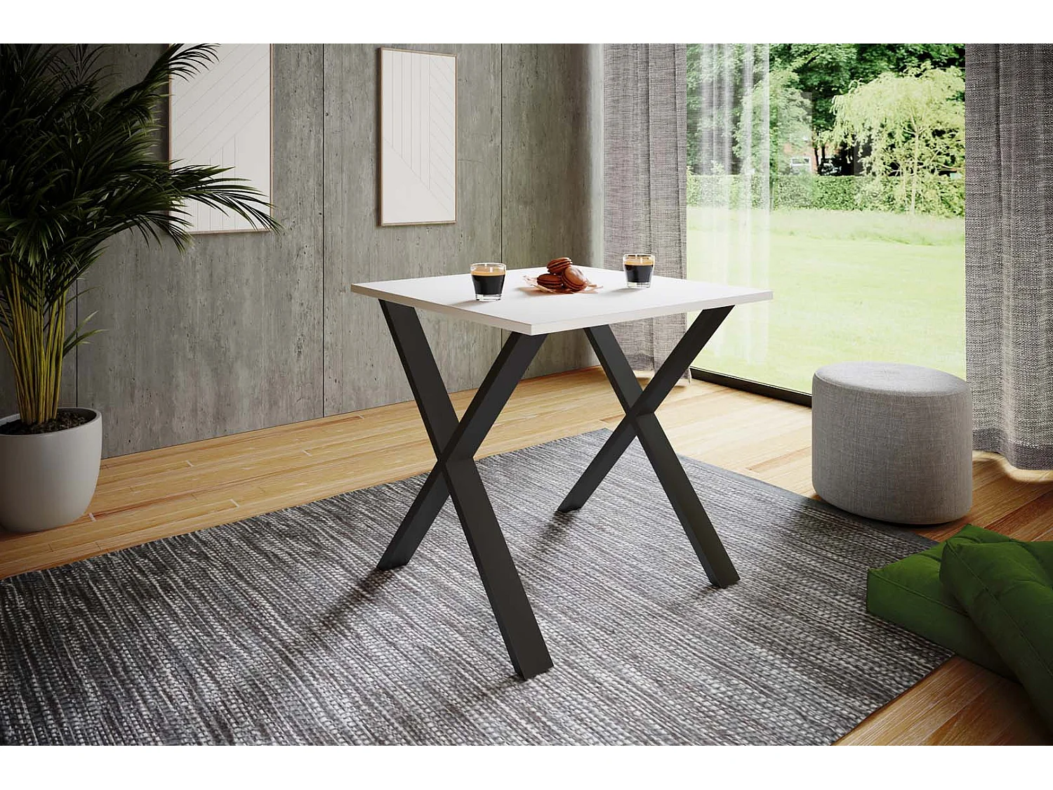 Tavolo da pranzo in legno Tavolo da cucina Xona X 80x80