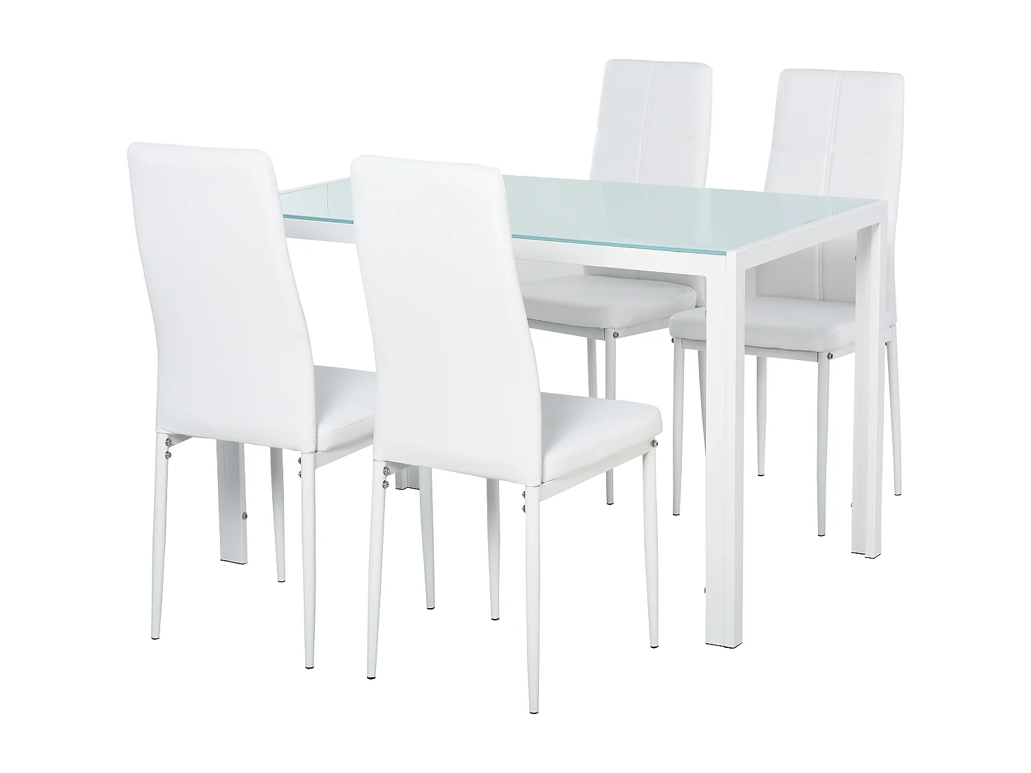 Conjunto de comedor blanco 120x70x75 cm HOMCOM