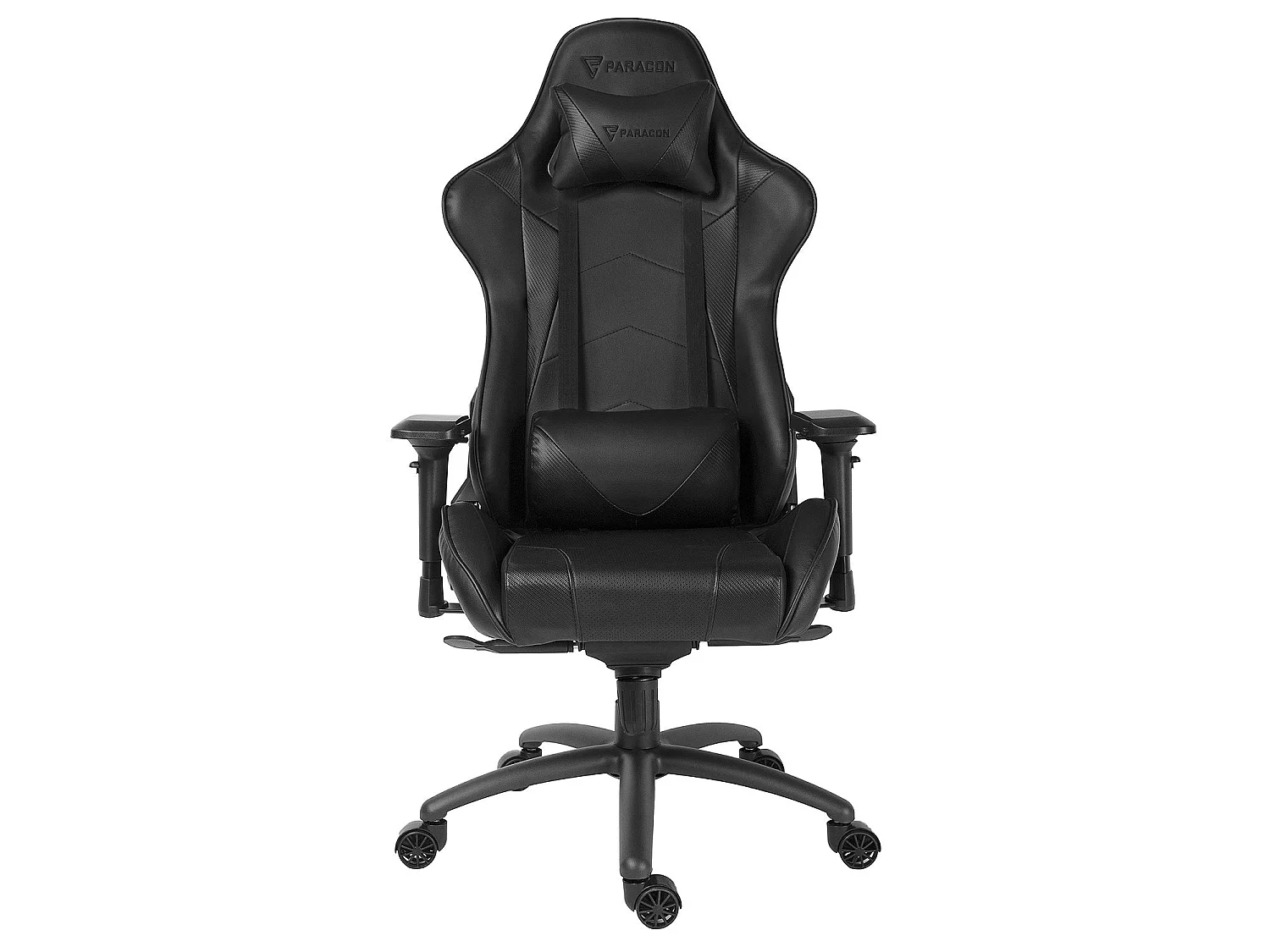 Paracon Knight Pro Gamin Stuhl inkl. Nackenkissen und Lendenstütze schwarz.