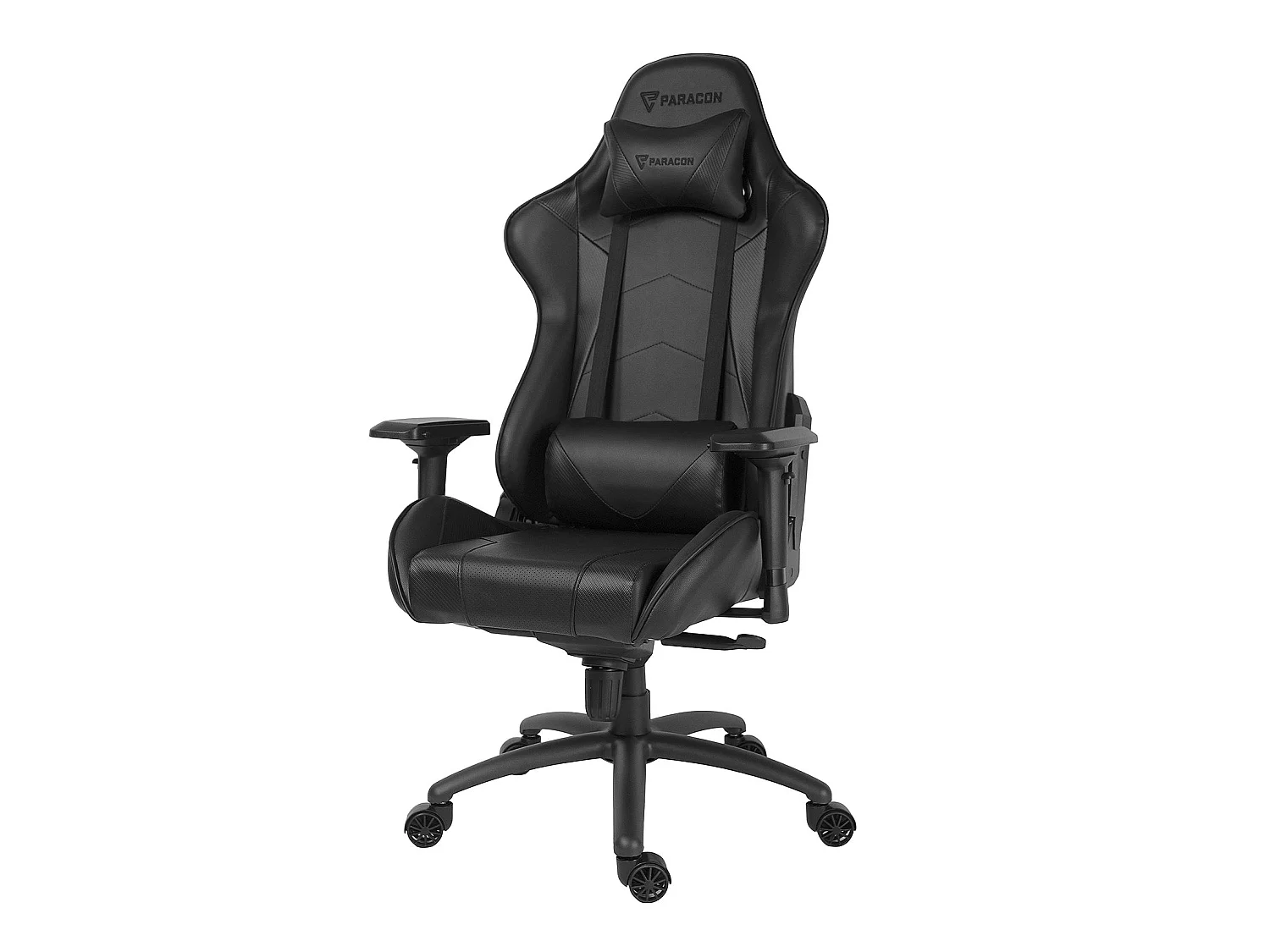 Sedia da gaming Paracon Knight Pro con cuscino per collo e parte bassa della schiena, nera.