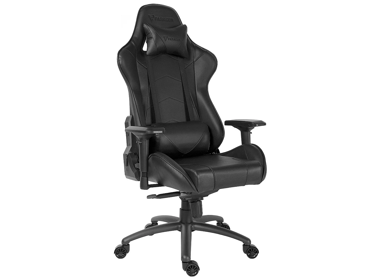 Paracon Knight Pro gamestoel incl. kussen voor nek en lenden zwart.