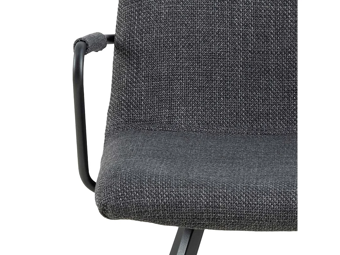 Selina chaise de salle à manger avec accoudoirs gris.