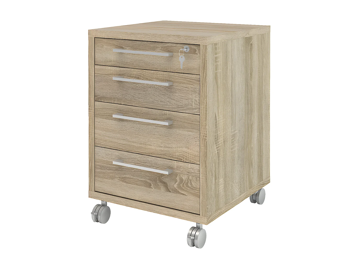 Prisme ladekast B 4 lades eiken decor.