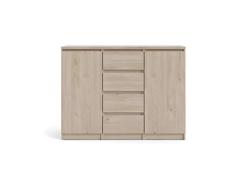 Nada Sideboard 2 Türen und 4 Schubladen Hickory-Dekor.