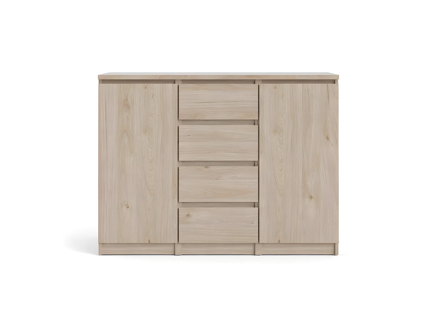 Nada Buffet 2 portes et 4 tiroirs, teinte Hickory.