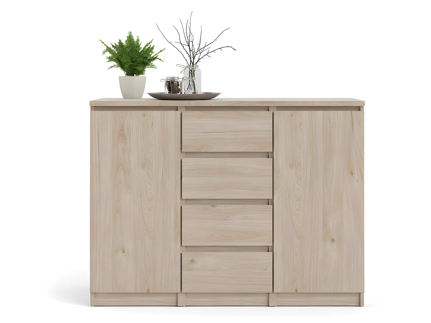 Nada dressoir 2 deuren en 4 laden Hickory decor.