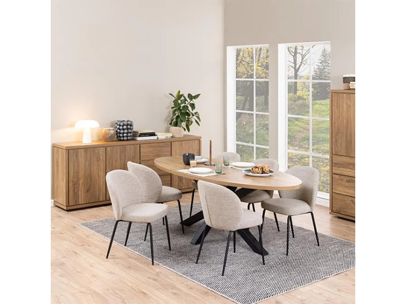 Patricia chaise de salle à manger beige.