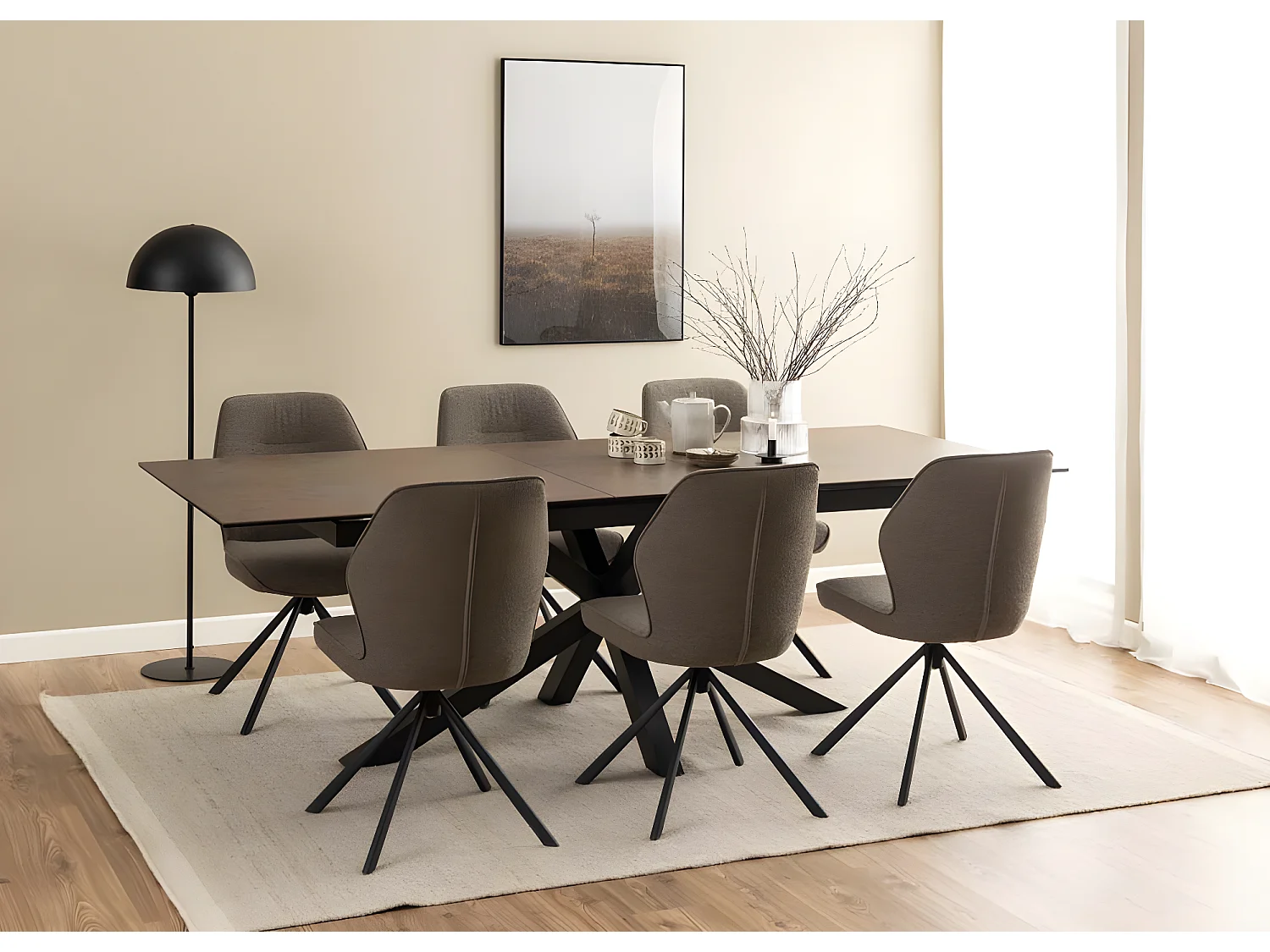 Aura chaise de salle à manger gris.