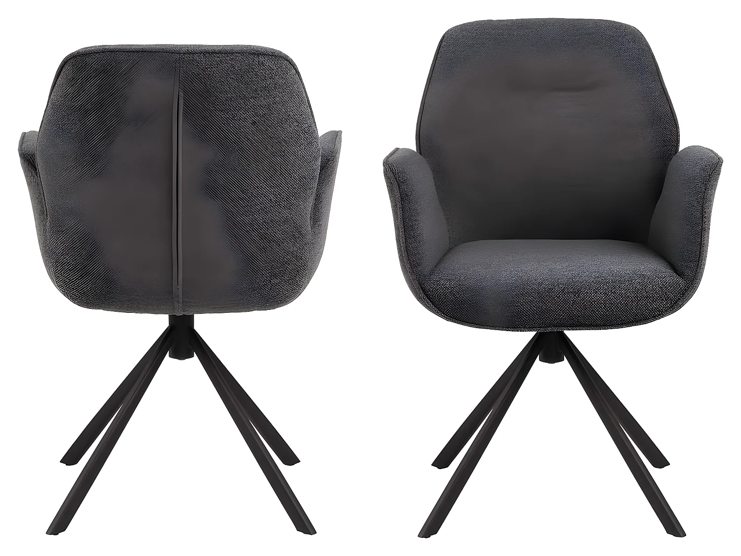 Atilla eetkamerstoel met armleuningen grijs.