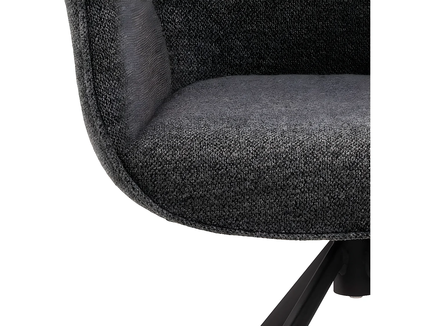 Aura Esszimmerstuhl mit Armlehne grau.