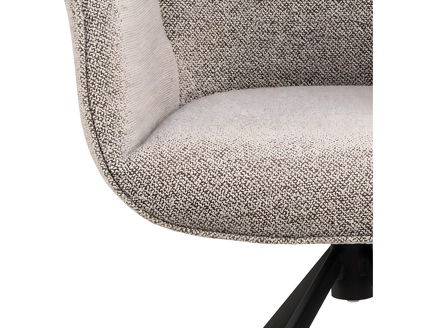 Aura chaise de salle à manger avec accoudoirs beige.