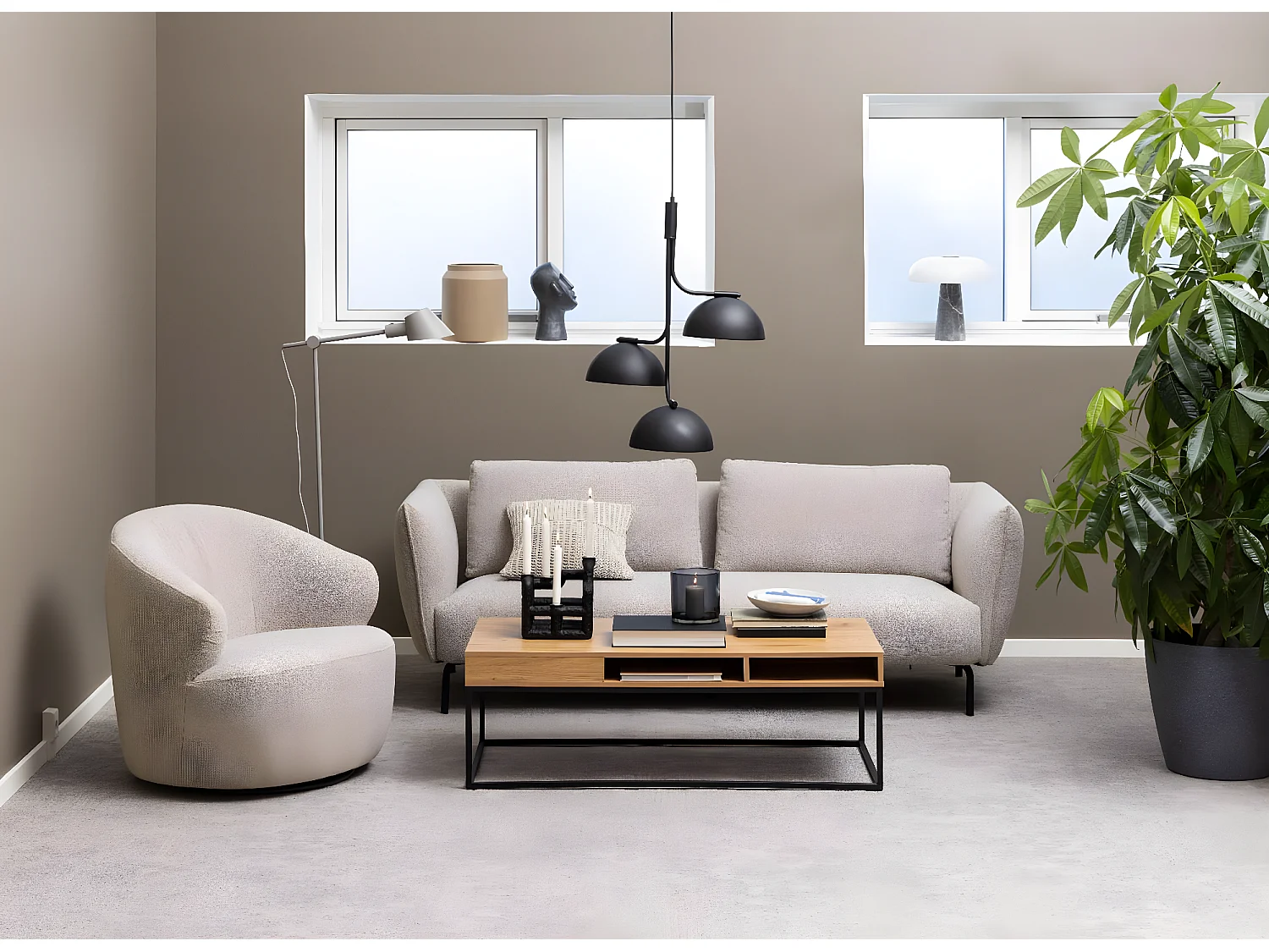 West fauteuil draaifunctie, terugkeer beige.