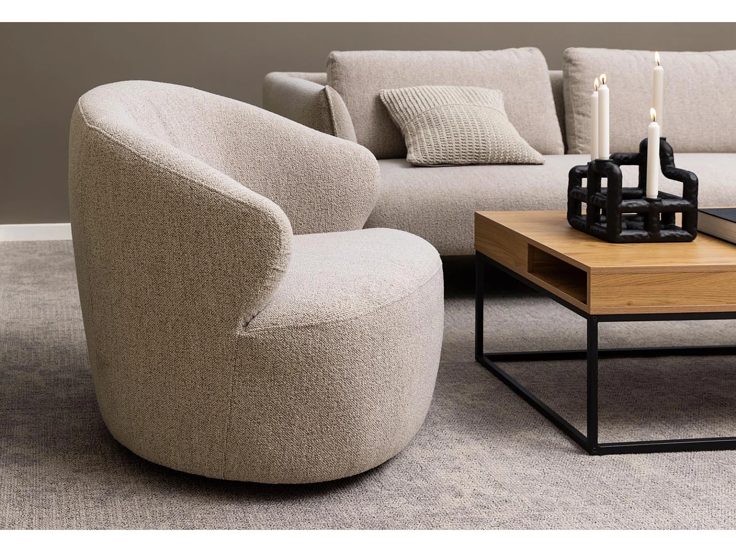 West fauteuil draaifunctie, terugkeer beige.