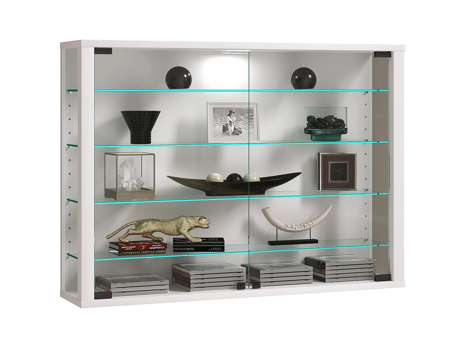 VCM vitrine murale vitrine suspendue vitrine murale vitrine en verre Vitrosa L (blanc)