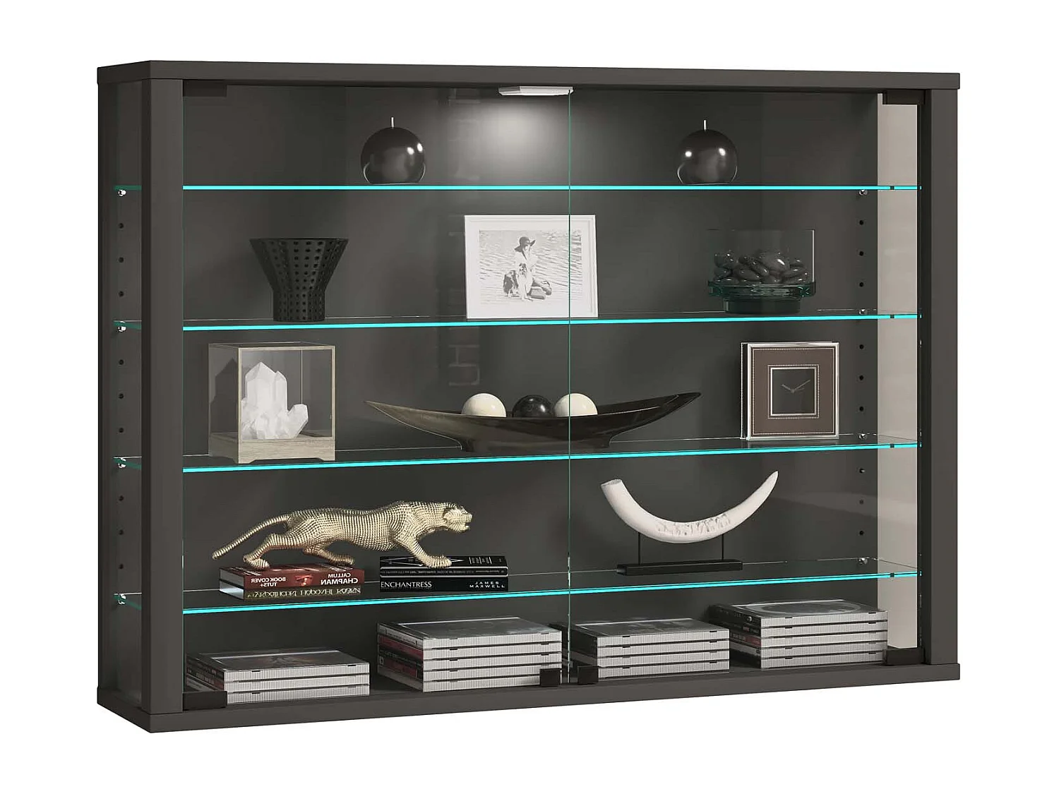 VCM vitrine murale vitrine suspendue vitrine murale vitrine en verre Vitrosa L (Anthracite)