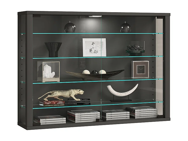 VCM vitrine murale vitrine suspendue vitrine murale vitrine en verre Vitrosa L (Anthracite)