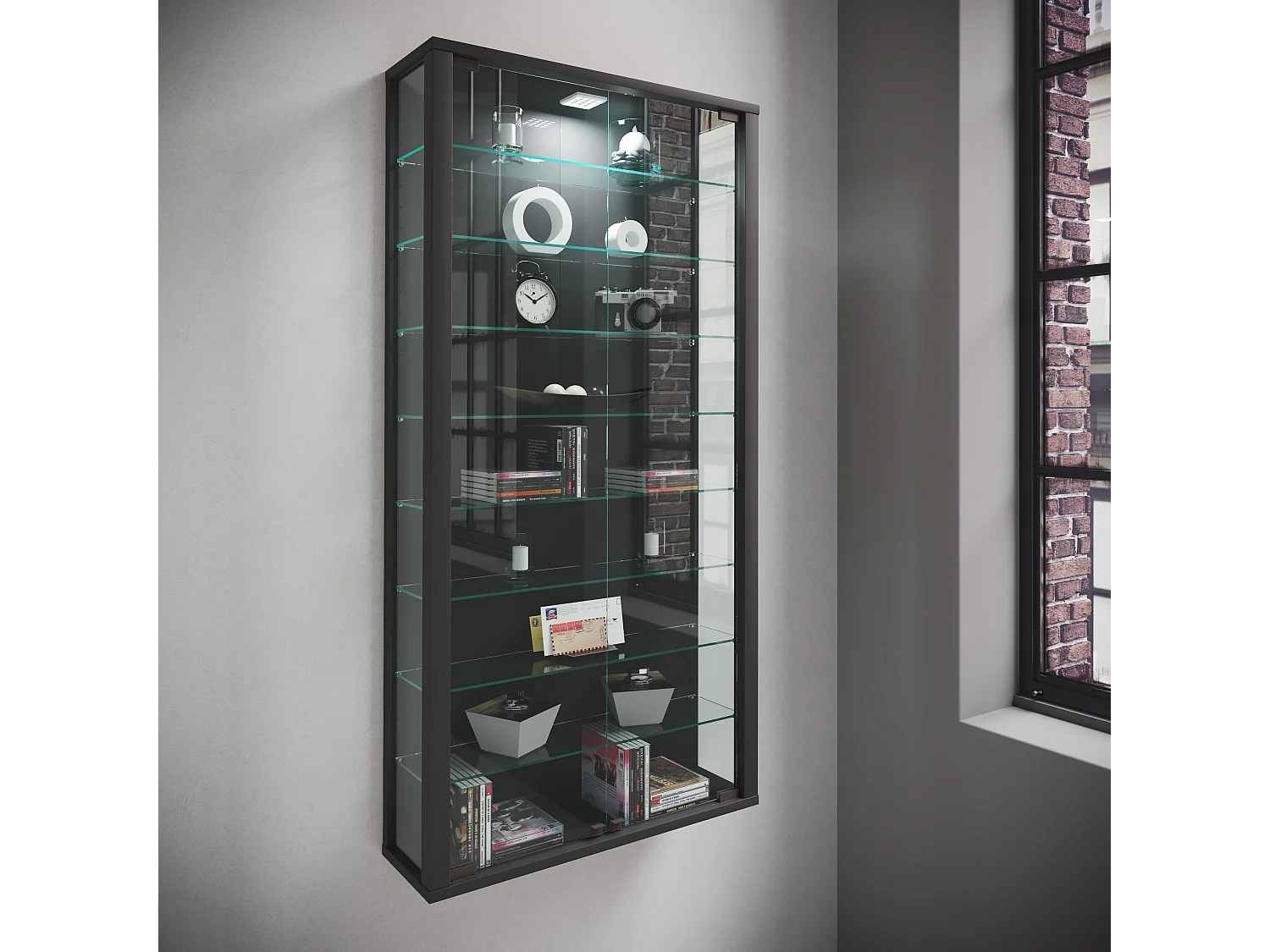 Wandvitrinekast Glazen vitrine Vitrosa Maxi