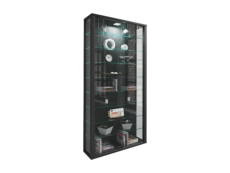 Wall display cabinet Vitrosa Black H. 114 x W. 59 x D. 18 cm