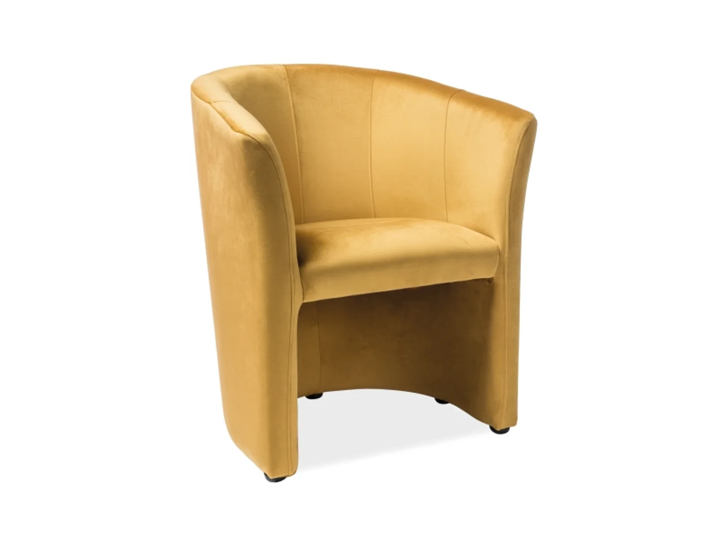 Fauteuil cabriolet confort velours curry Tisso