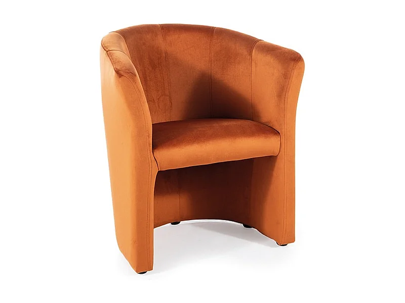 Fauteuil cabriolet confort velours cannelle Tisso