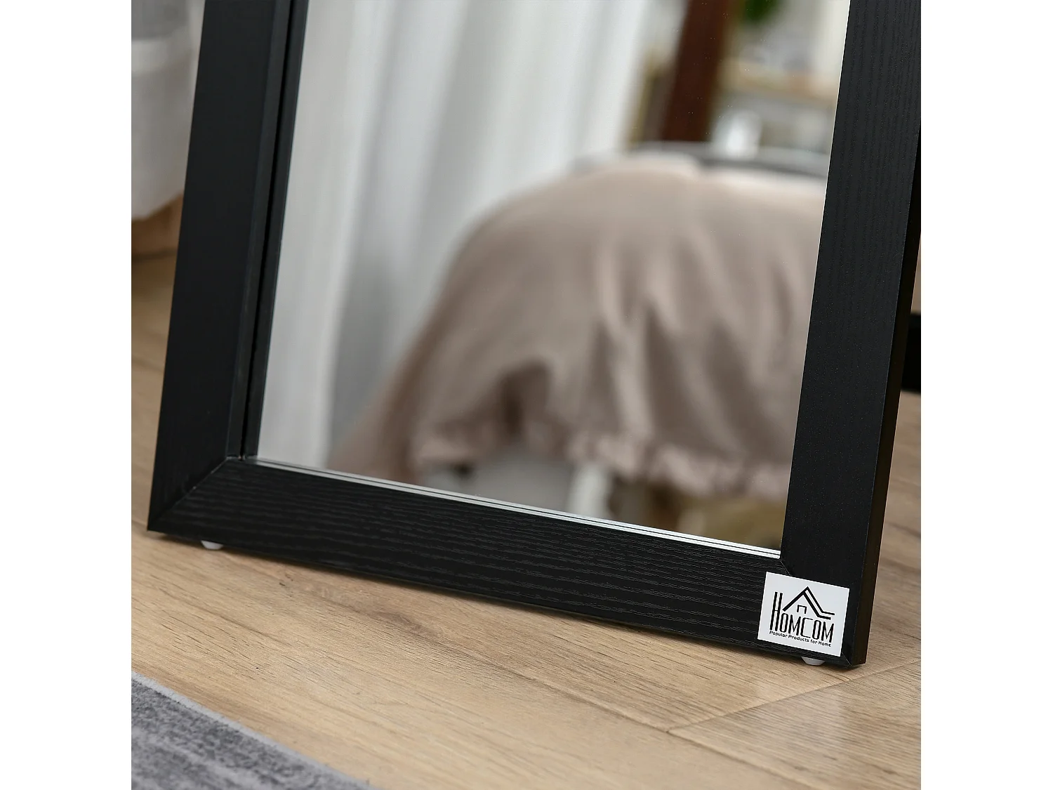 Espejo de pie negro 37x37x154 cm HOMCOM