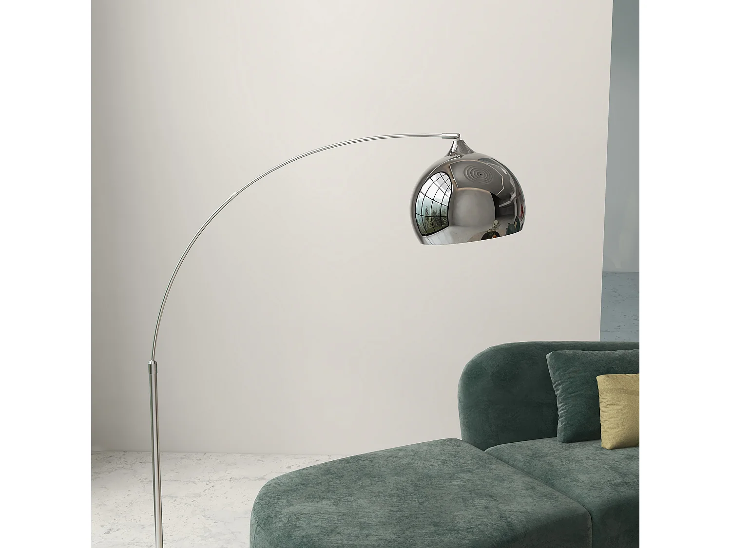 Lámpara de pie plata 115x30x180 cm HOMCOM