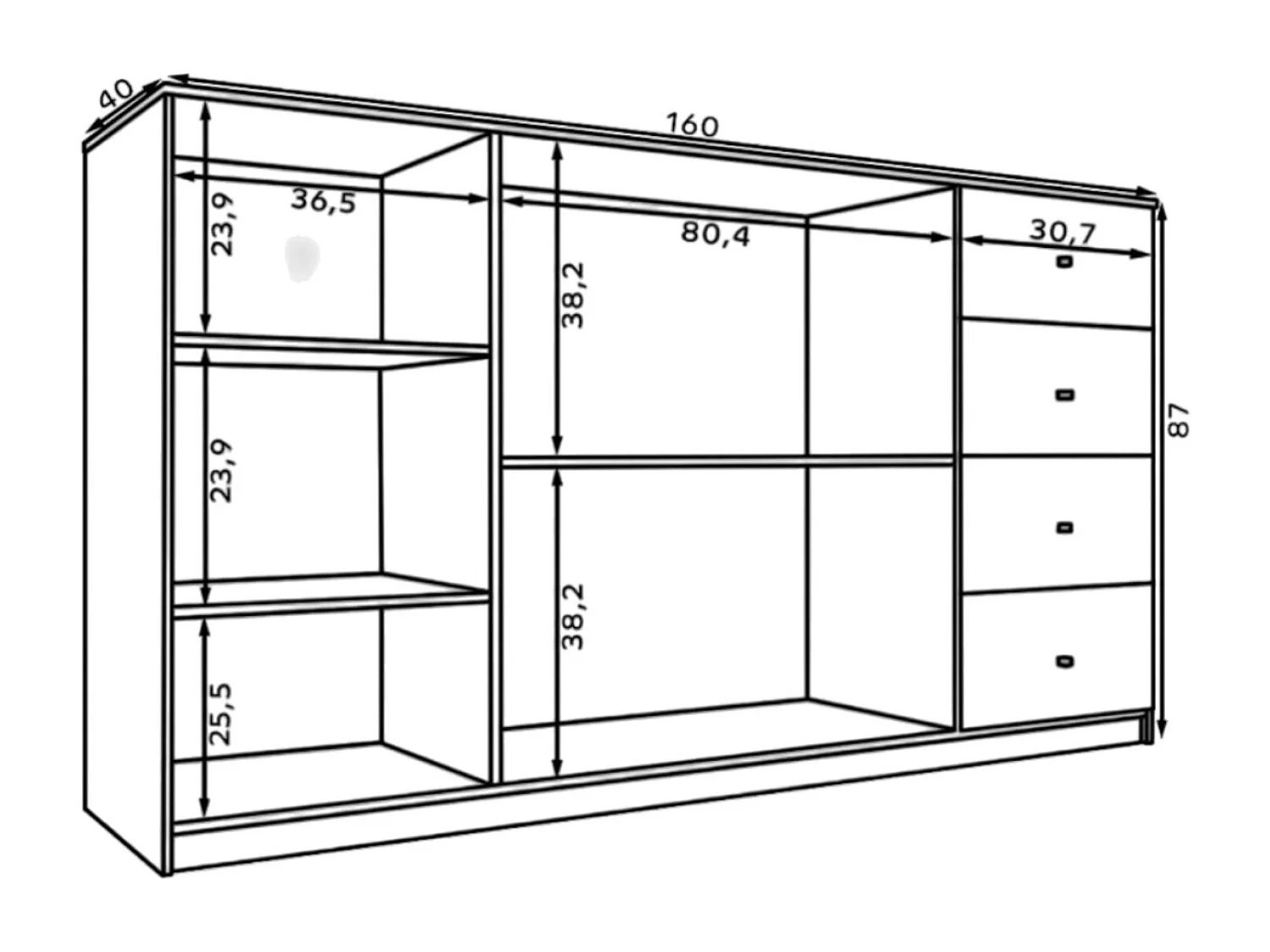 Kleiderschrank Vilan L (220cm)