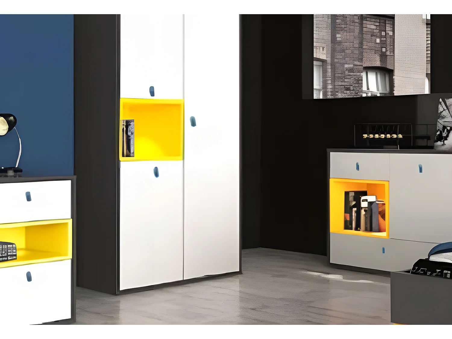 Chambre d'enfants Colors/Athracite&Jaune