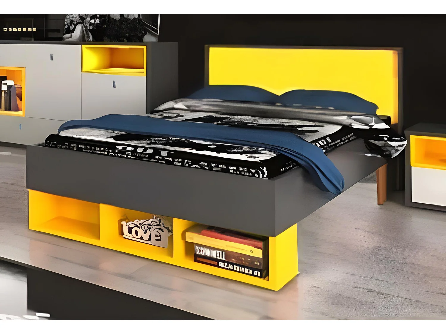 Chambre d'enfants Colors/Athracite&Jaune