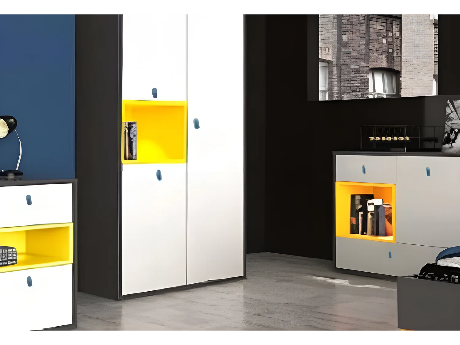 Camera dei bambini Colors/Antracite&Giallo