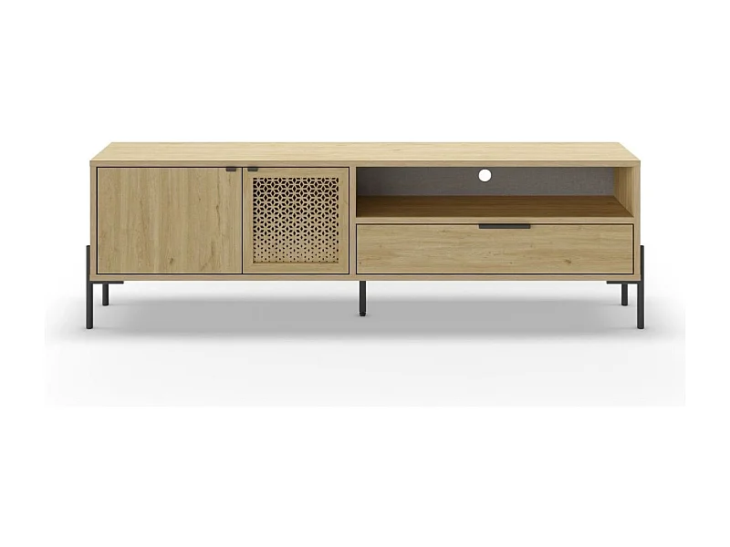 TV-Schrank 2 Türen 1 Schublade 1 Nische L160 cm - Inca