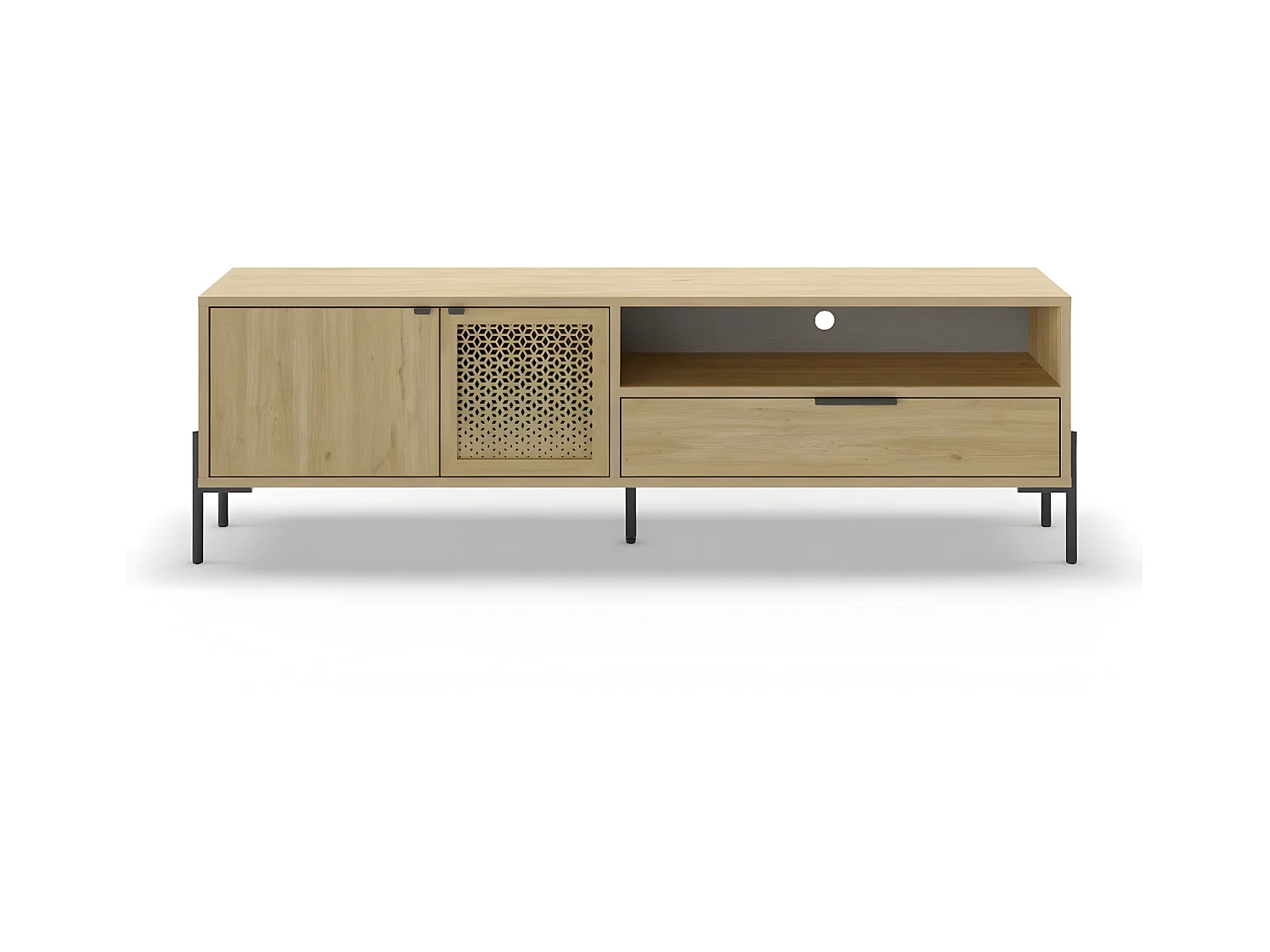 TV-Meubel 2 Deuren 1 Lade 1 Nis L160 cm - Inca