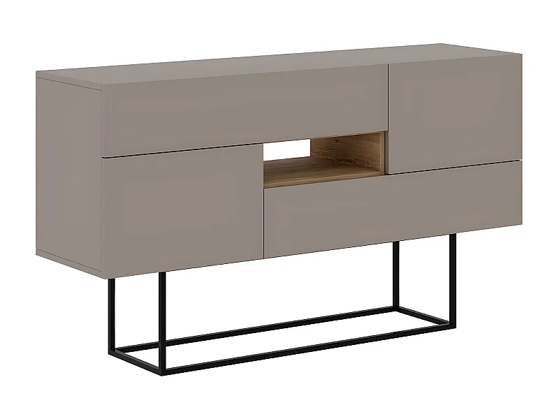 Buffetkast 2 Deuren 2 Laden 1 Nis L145 cm - Titan