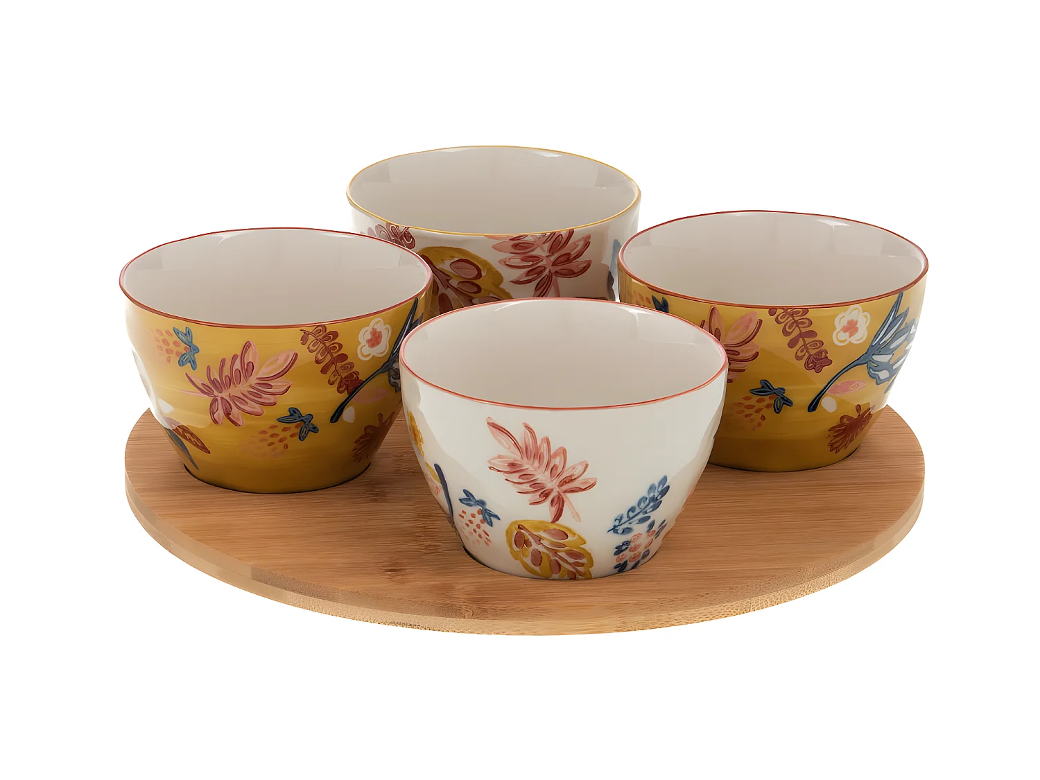 Plateau apéritif et ses 4 bols Edina