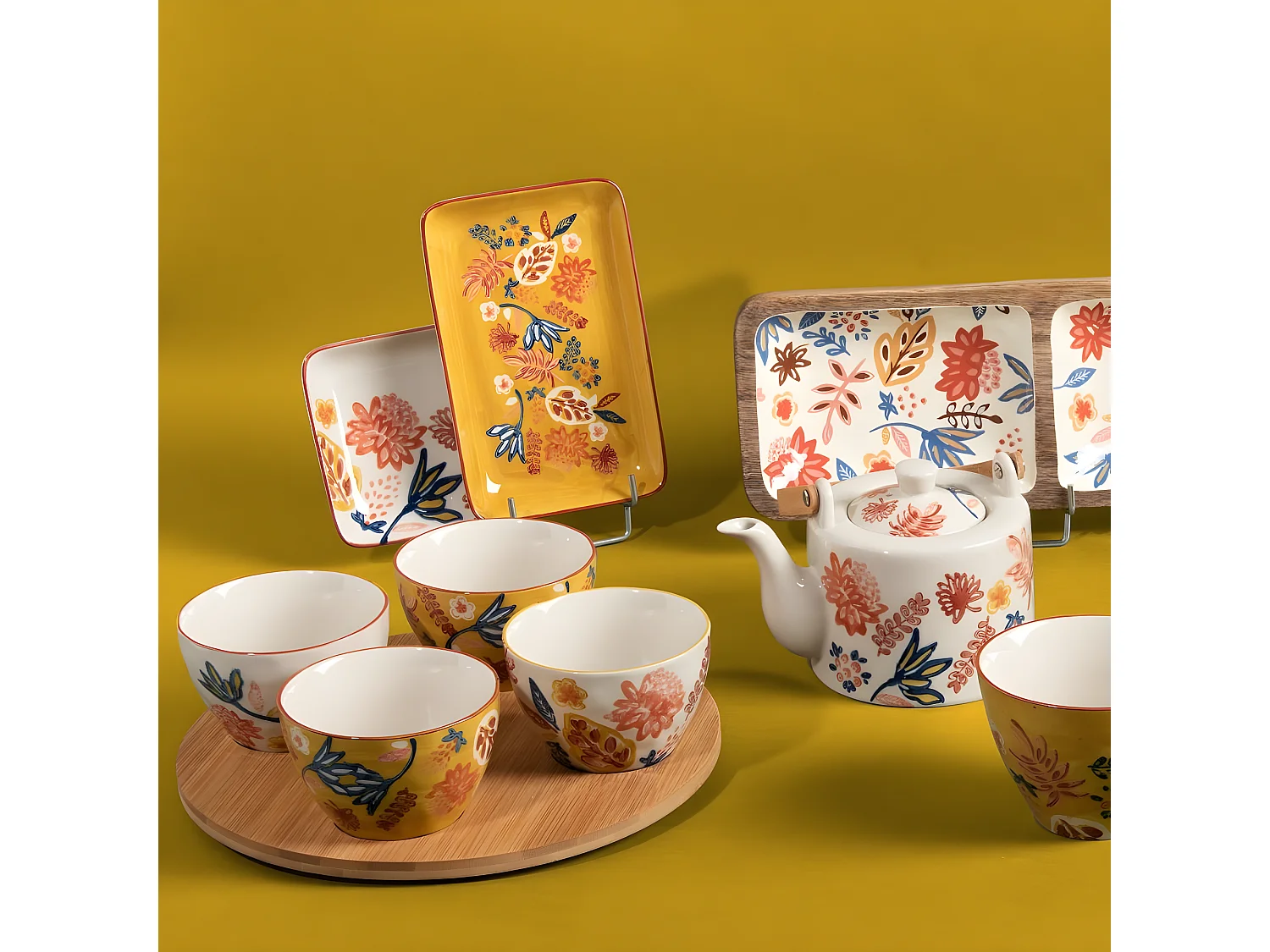 Plateau apéritif et ses 4 bols Edina