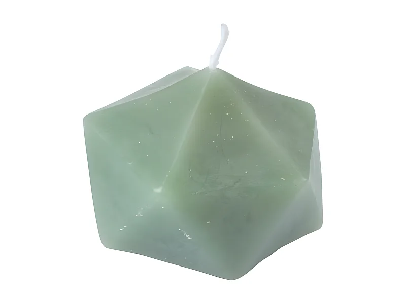 Bougie Déco Origami "Arty" 7cm Vert Céladon