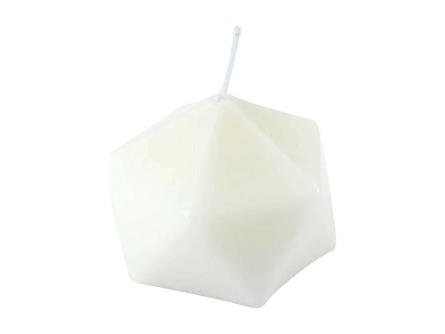 Bougie Déco Origami "Arty" 7cm Blanc