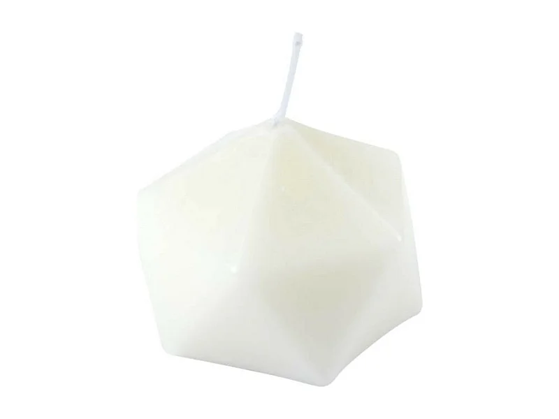 Bougie Déco Origami "Arty" 7cm Blanc