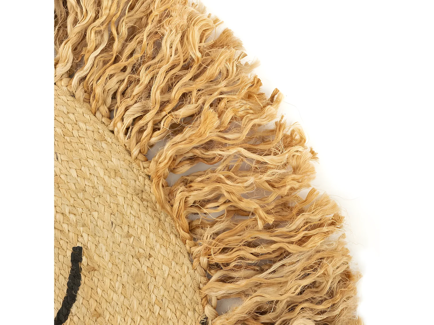 Tapis Enfant Déco en Jute "Lion" 90cm Marron