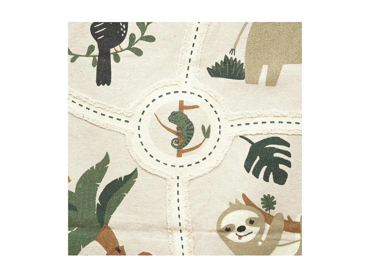 Tapis Enfant "Carte Jungle" 100x150cm Multicolore