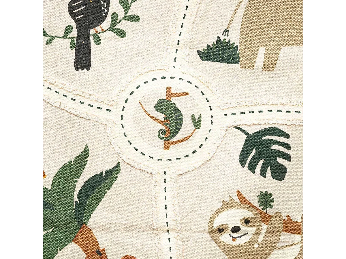 Tapis Enfant "Carte Jungle" 100x150cm Multicolore