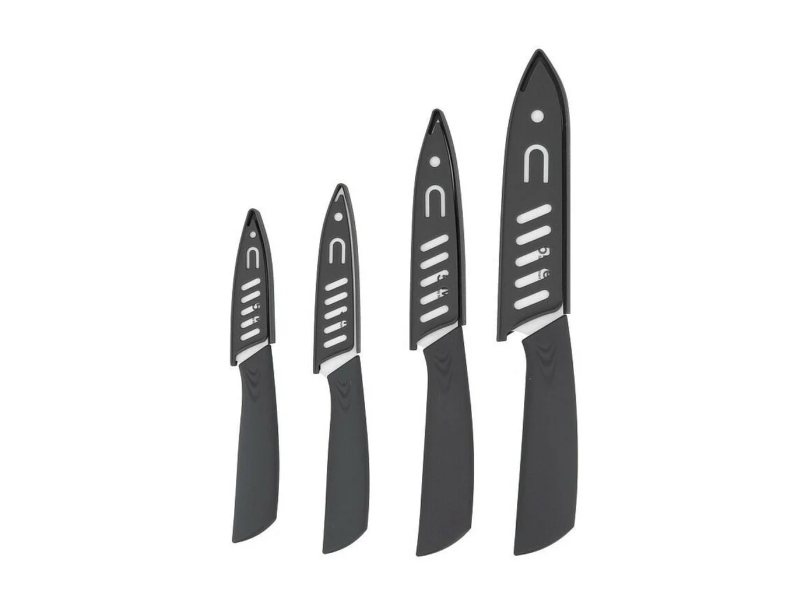 Lot de 4 Couteaux en Céramique "Zirco" 33cm Gris