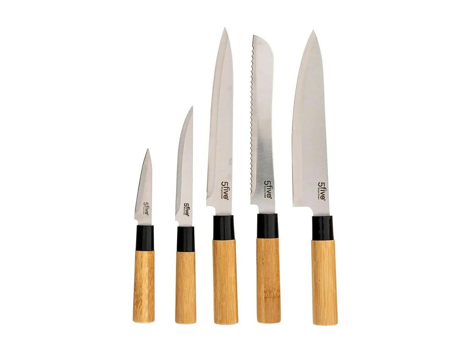 Bloc Couteaux & Ustensiles "Blackbamboo" 35cm Naturel