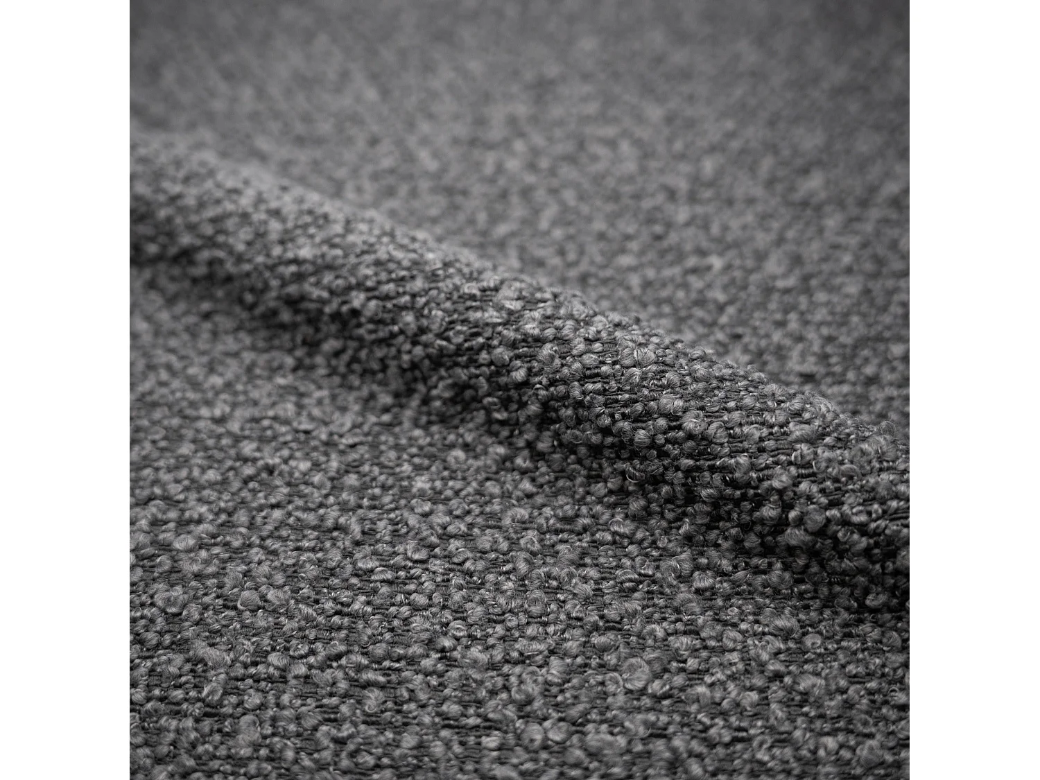 Set de 2 sillas para isla de cocina en tela gris 65 cm - Misty