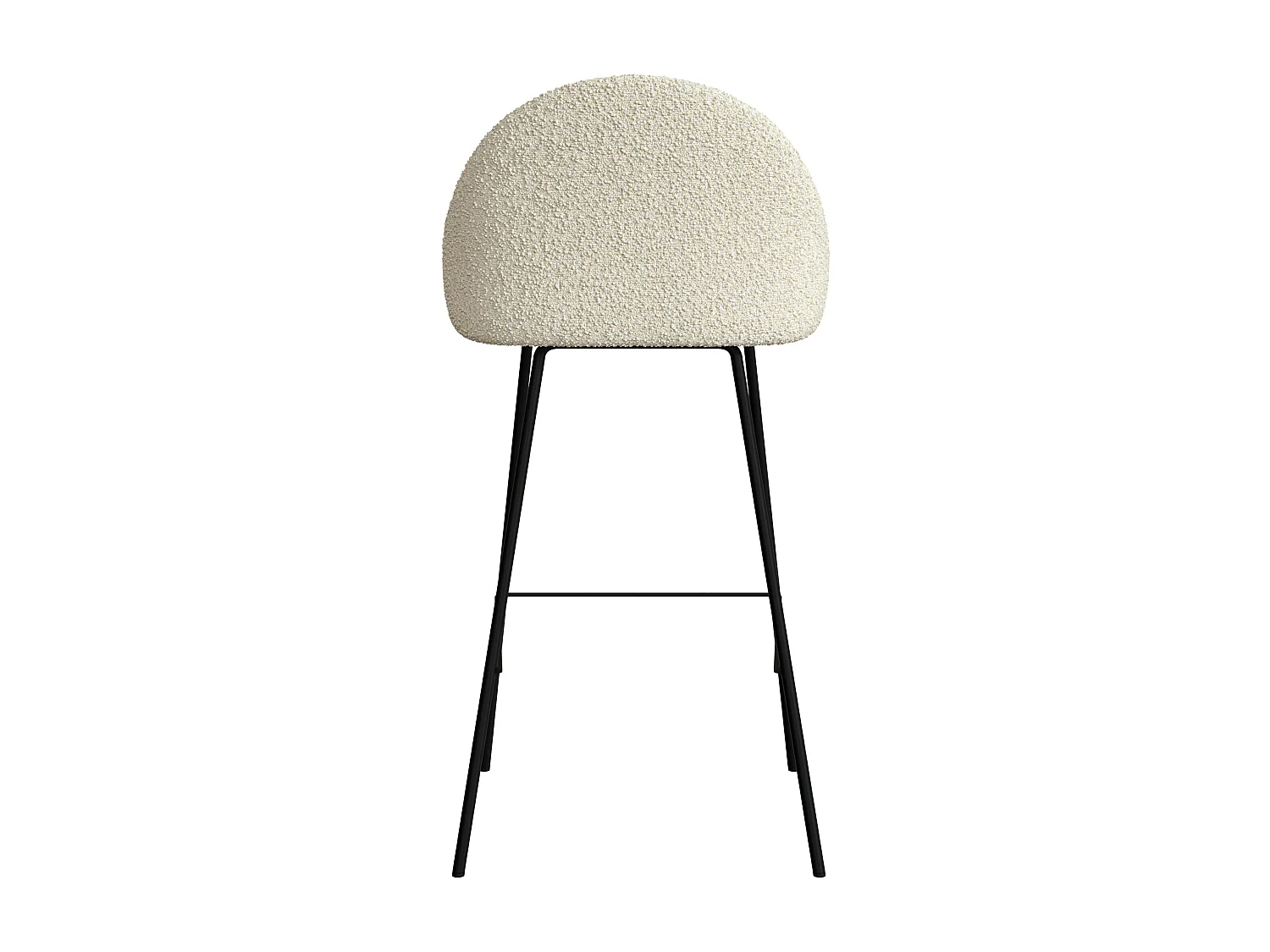 Set de 2 sillas de bar de media altura en tela beige 75 cm - Misty
