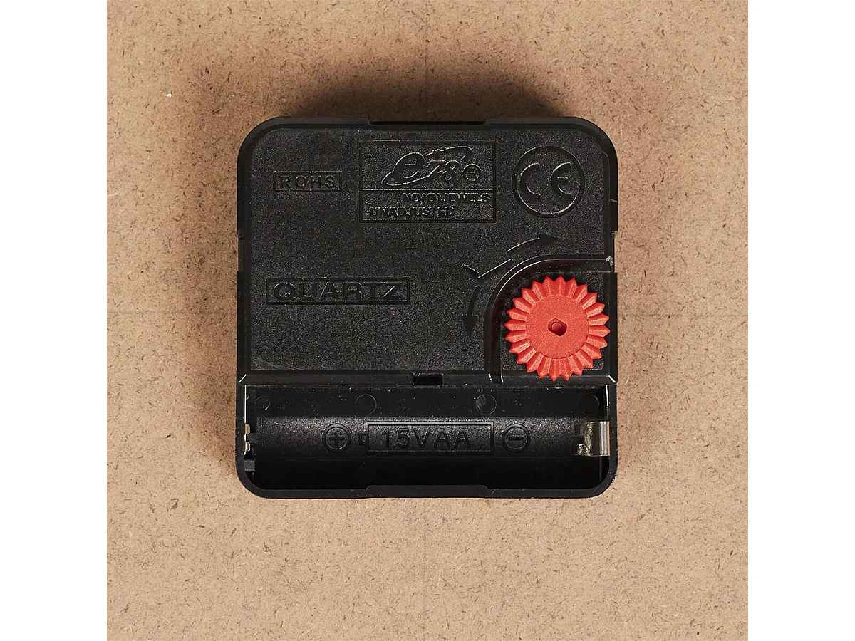 ORLAR - Table d'Appoint Horloge Silencieuse Ø70cm Noir et Or