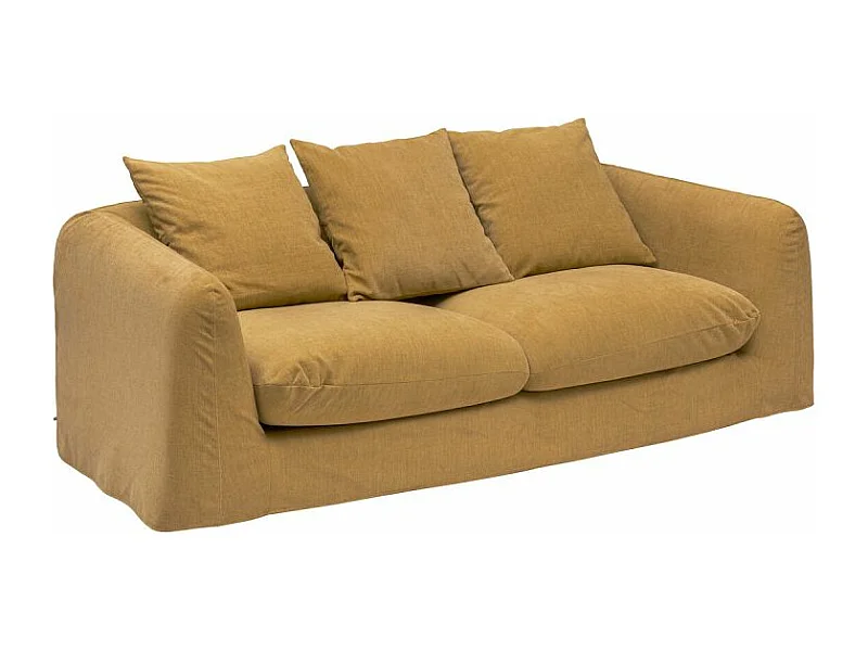 Canapé 3 Places Design "Emile" 216cm Ocre